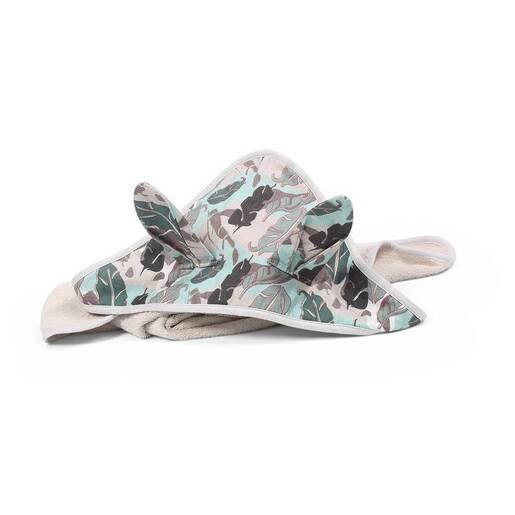 BabyOno Ručnik pamuk 100x100 cm, Bunny ears, sivi