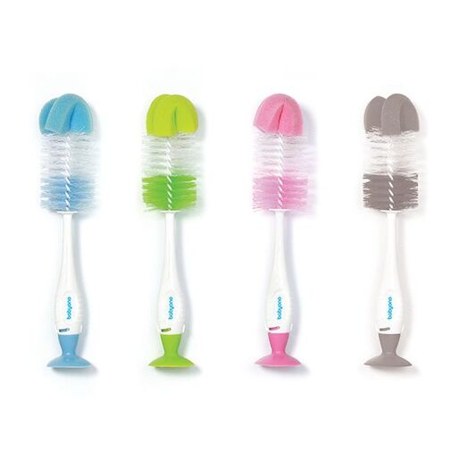BabyOno Silikonska četka za bocu, siva
