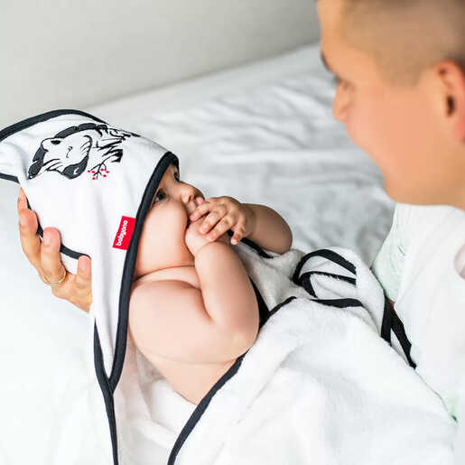 BabyOno Ručnik bambus 85x85 cm, bijela, Zebra