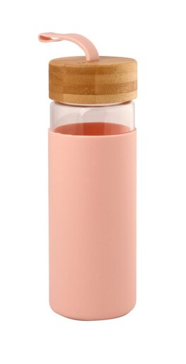 DOMY bočica, bamboo poklopac, 0,48l, siva