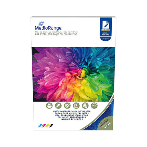MediaRange FOTO PAPIR A4 100kom 130g MAT za InkJet pisače