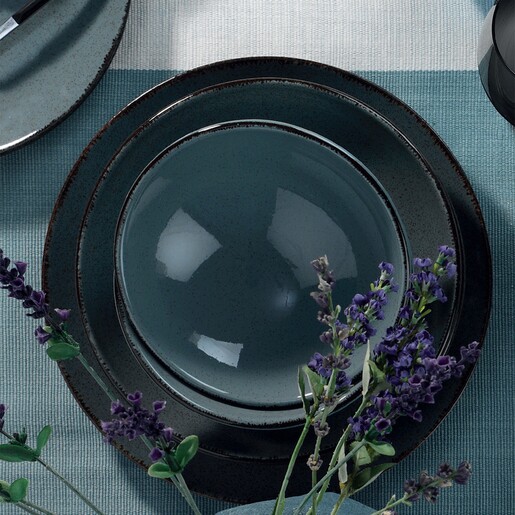 24-dijelni set posuđa, plavi