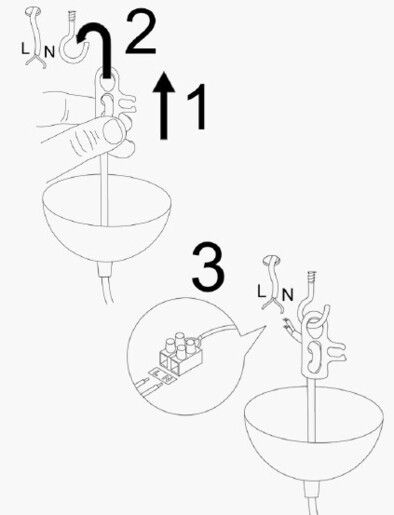 Stropna lampa Tel, 1xE27, crna