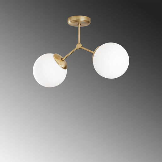 Stropna lampa Damar, 2xE27, zlatna