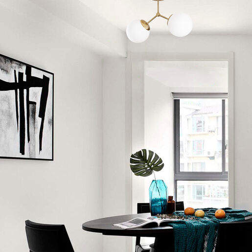 Stropna lampa Damar, 2xE27, zlatna