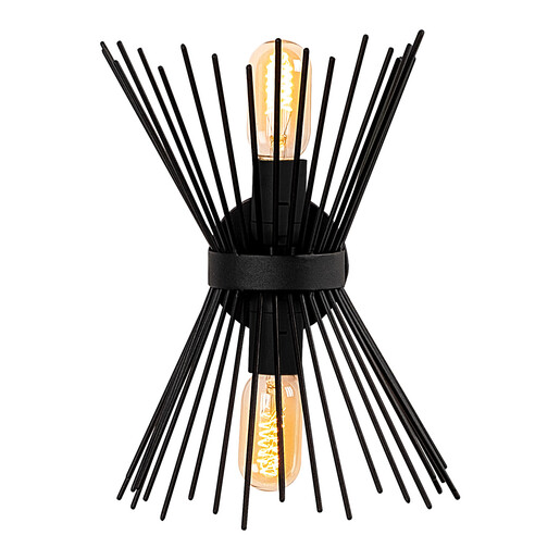 Zidna lampa Kirpi, 2xE27, crna