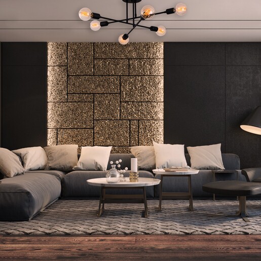 Stropna lampa Flower, E27, crna