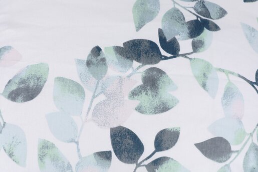 Komplet posteljine Sabina 135x220 cm, bijelo/zelena