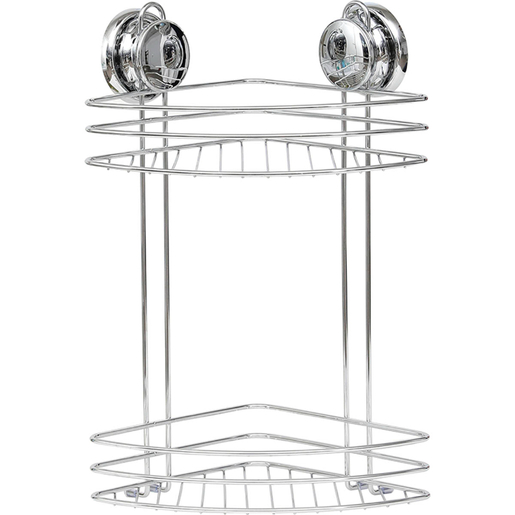 TENDANCE dvostruka kutna košarica za tuš, metal/krom