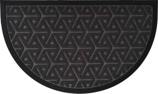 LUANCE otirač Wilson 45x75 cm, polumjesec, poliester/gumeni, tamno sivi