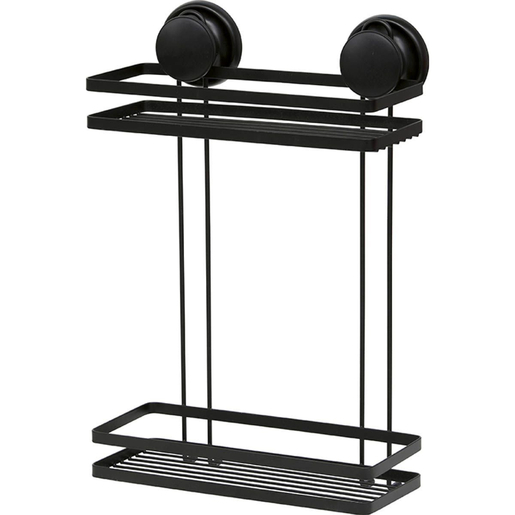 TENDANCE dvostruka košarica za tuš, metal, crna