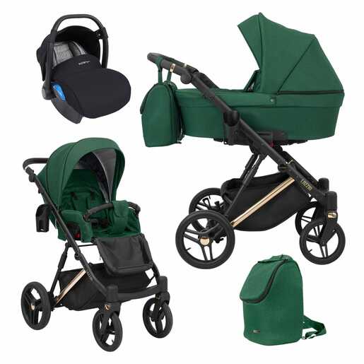 Dječja kolica 3u1 Kunert Lazzio Premium Copper, zelena