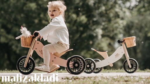 Kinderfeets drvena dječja guralica, Tiny Tot 2u1, Coral