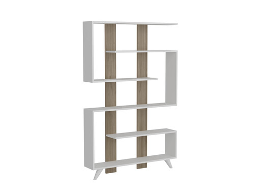 Polica Rain 120 x 162 x 20 cm, bijelo smeđa