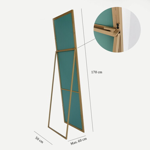Ogledalo Cool 50 x 170 x 60 cm, okvir zlatne boje