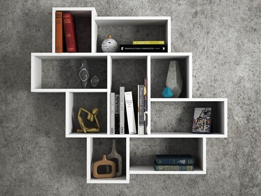 Zidna polica Panda, 115,5 x 103,5 x 15 cm