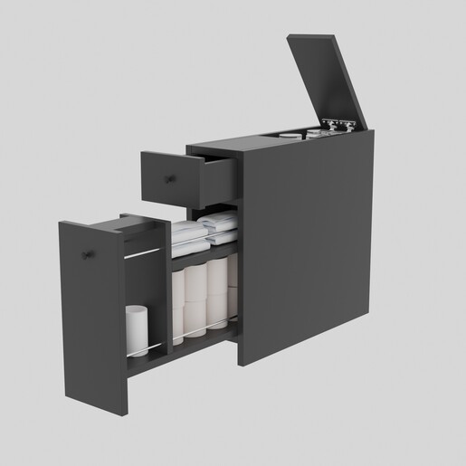 Kupaonski ormarić Calencia 19 x 55 x 60 cm, antracit