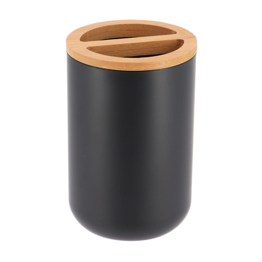 TENDANCE držač četkica za zube poliresin/bambus, crni