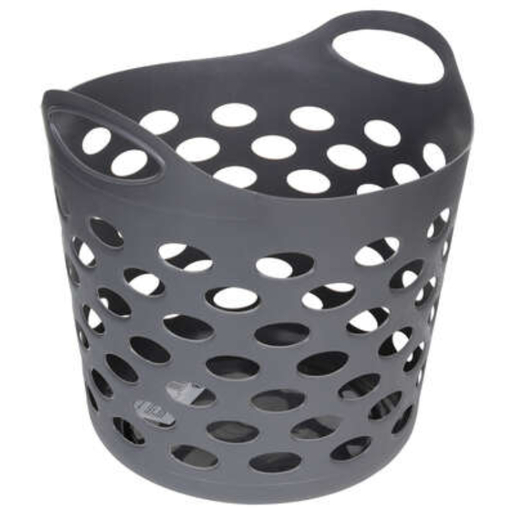 FIVE Košara za rublje Flexy 28l 39x38x37.5cm, polipropilen siva