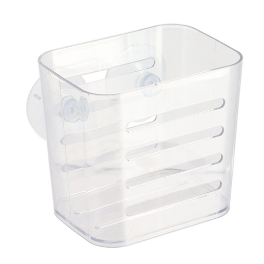 TENDANCE dvostruka košarica za tuš, PS, vakum, mala, prozirna