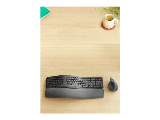 Logitech Ergo K860, ergonomska, bežična tipkovnica, crna, USB (920-010108)