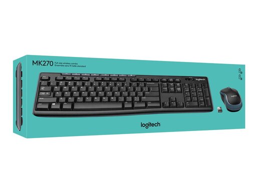 Logitech MK270 Wireless Desktop, bežična tipkovnica + miš, crna (920-004532)