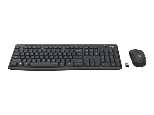 Logitech MK295 Silent Wireless Combo, bežična tipkovnica + miš, Graphite, USB (920-009809)