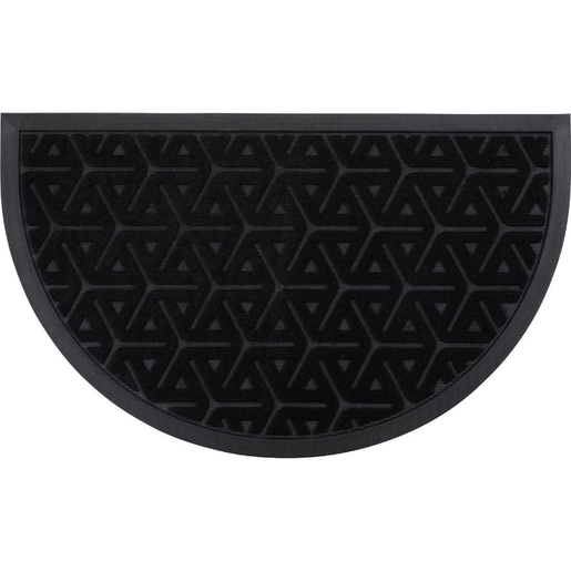 LUANCE otirač Wilson 45 x 75 cm, oblik polumjeseca, poliester/guma, crni