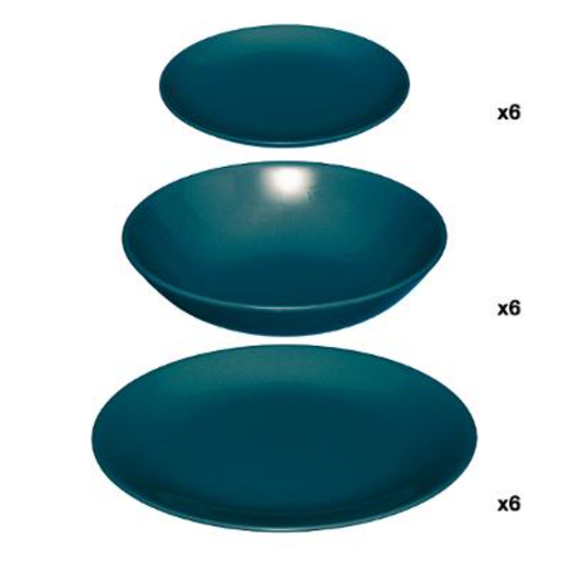 SG servis za jelo Colorama 18/1, keramika, plavi