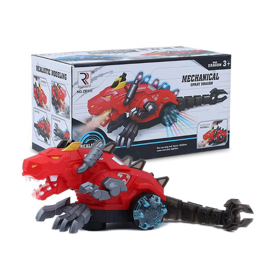 Igračka zmaj sa svjetlom, zvukom i parom