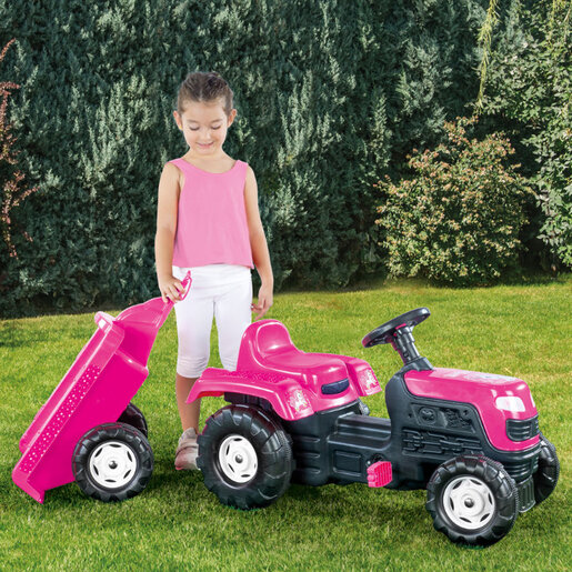 DOLU Traktor na pedale s prikolicom jednorog rozi