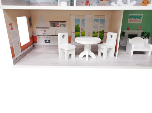 FREE 2 PLAY drvena kućica iz snova za lutke, siva