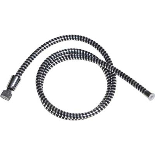 TENDANCE tuš crijevo 200 cm rastezljivo PVC, crno/srebrno