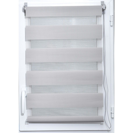 LUANCE rolo zavjesa Zebra 60 x 180 cm, svijetlo siva