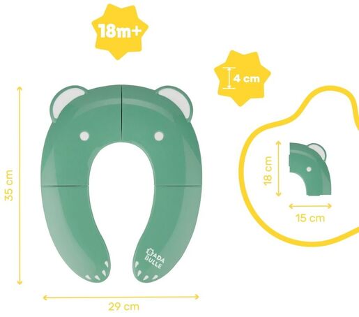 Badabulle sklopiva daska za WC, zelena