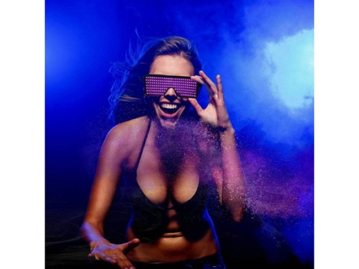 iDance Party naočale, 8 LED načina uzorka, bijele