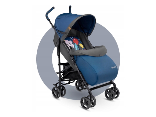 Lionelo dječja kolica Elia, plava + zaštita za noge + zaštita od komaraca