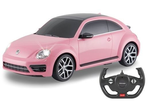 Jamara auto na daljinsko upravljanje DELUX VW Beatle - Buba, rozi 1:14