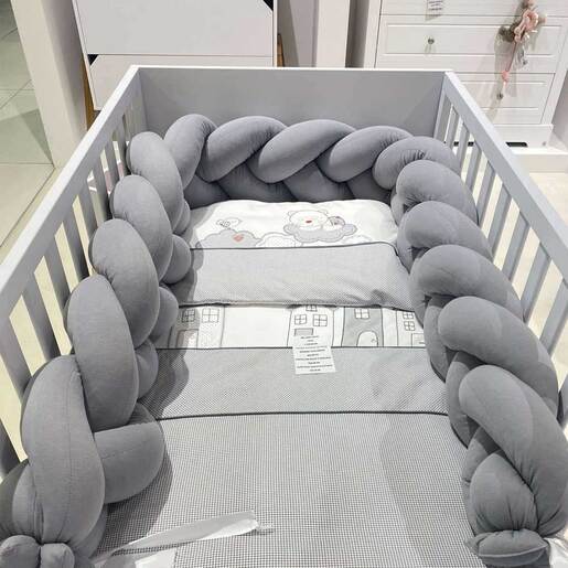 SuperMami ogradica-pletenica, 280 cm, siva