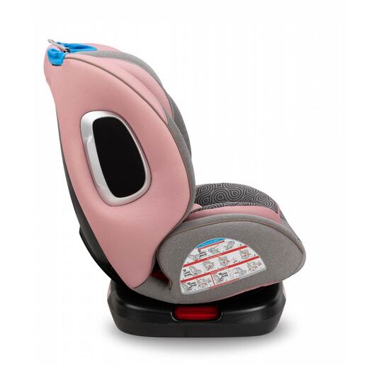 MoMi Tordi autosjedalica 360, Isofix, 0-36 kg, roza