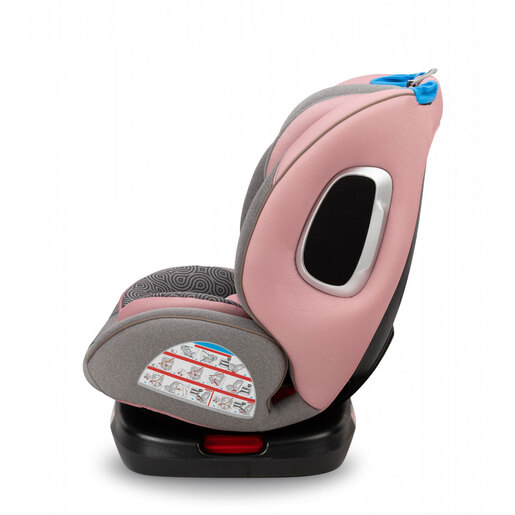 MoMi Tordi autosjedalica 360, Isofix, 0-36 kg, roza