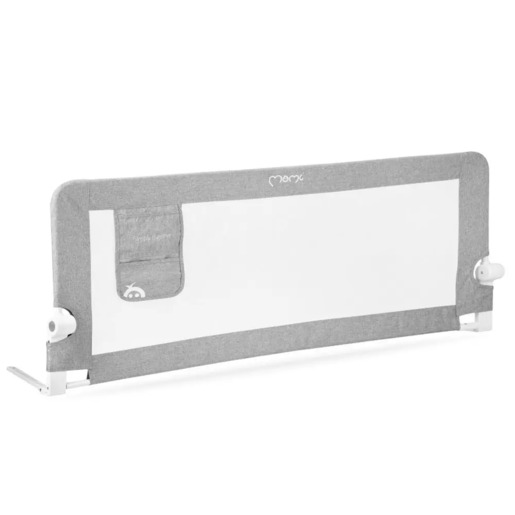 MoMi Lexi XL zaštitna ograda za krevet 148 x 64 cm, svijetlo siva
