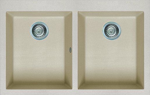 Elleci Quadra 350 sudoper + slavina C01 Bianco antico