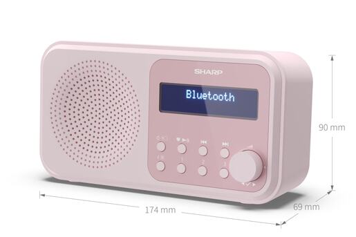 SHARP radio uređaj DR-P420, DAB+, DAB, FM, BT, RDS, rozi