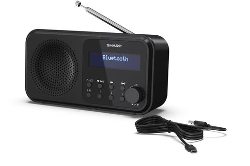 SHARP radio uređaj DR-P420, DAB+, DAB, FM, BT, RDS, crni