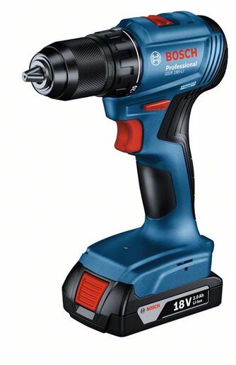 BOSCH Professional akumulatorska bušilica-izvijač GSR 185-LI (2x2.0 Ah, GAL 18V-20, kovčeg)