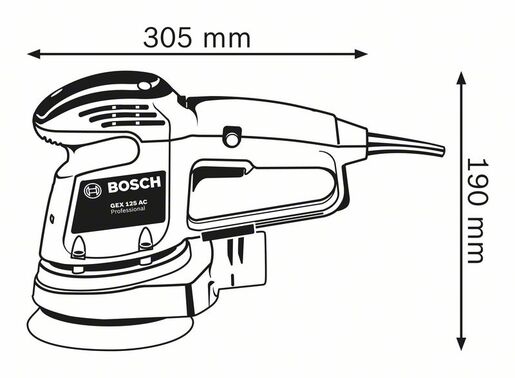 BOSCH Professional GEX 34-125 ekscentarska brusilica, karton