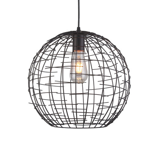 Viseća svjetiljka Viela, 35 cm, E27, IP20, crna