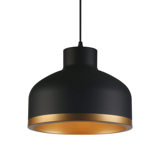 Viseća svjetiljka Goldi, 30 cm, E27, IP20, crno/zlatna