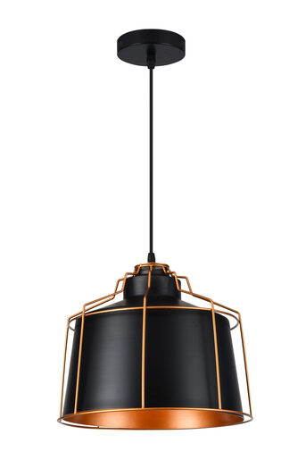 Viseća svjetiljka Goa, E27, IP20, crno/zlatna
